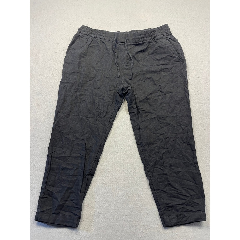 Old Navy Pants Linen Blend Black Large Womens
